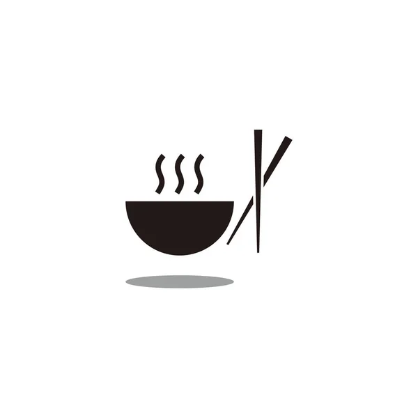 スープ 食品ホット幾何学的シンボルシンプルなロゴベクトル — ストックベクタ