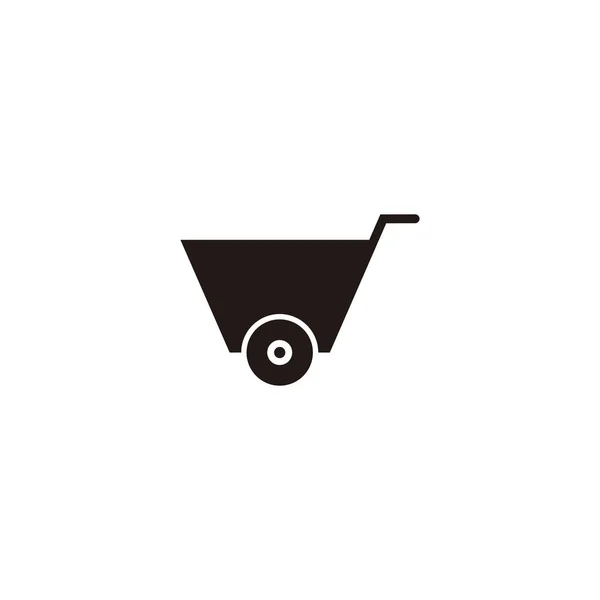 Araba Geometrik Sembolü Basit Logo Vektörü — Stok Vektör