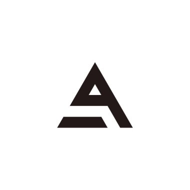 Harf gq qg g q üçgen geometrik sembol basit logo vektörü