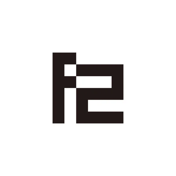 Litera Numer Kwadrat Unikalny Symbol Geometryczny Prosty Wektor Logo — Wektor stockowy