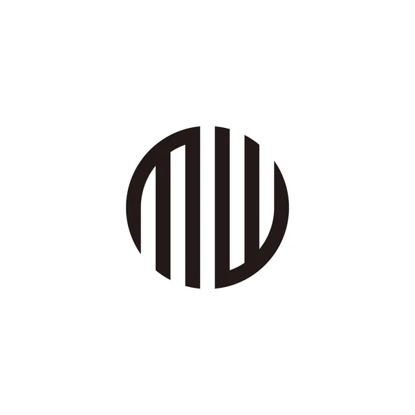 Lettera Cerchio Striscia Simbolo Geometrico Semplice Vettore Logo — Vettoriale Stock