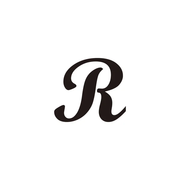 字母Jr R唯一的几何符号简单的标识向量 — 图库矢量图片