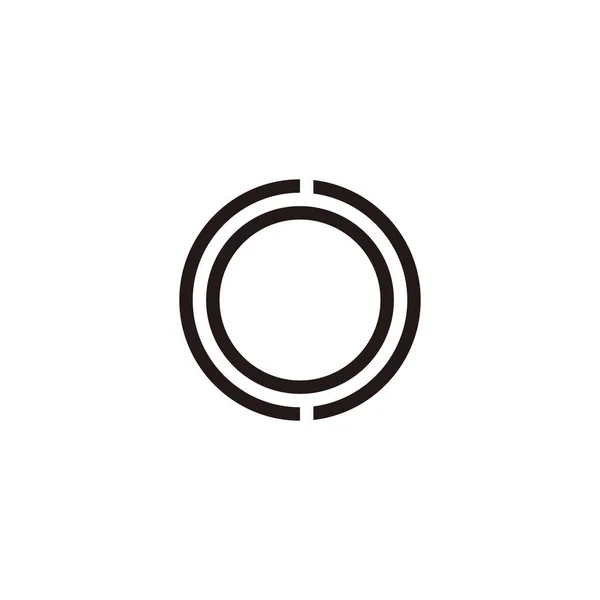 Letra Círculo Líneas Geométricas Símbolo Simple Logotipo Vector — Archivo Imágenes Vectoriales