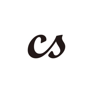 C harfi geometrik sembolü basit logo vektörüne bağlar