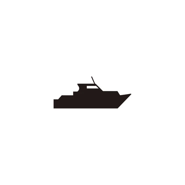 Лодка Геометрический Символ Технологии Простой Вектор Логотипа — стоковый вектор