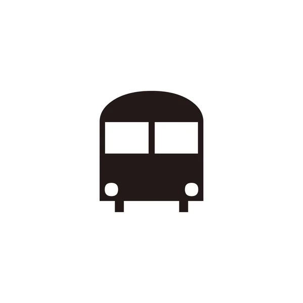 Otobüs Sembolü Geometrik Sembol Basit Logo Vektörü — Stok Vektör