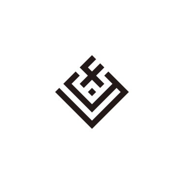 f ve y kare harfi, zarif sembol basit logo vektörü