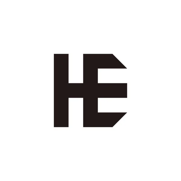 Буква Квадрат Геометрический Символ Простой Вектор Логотипа — стоковый вектор