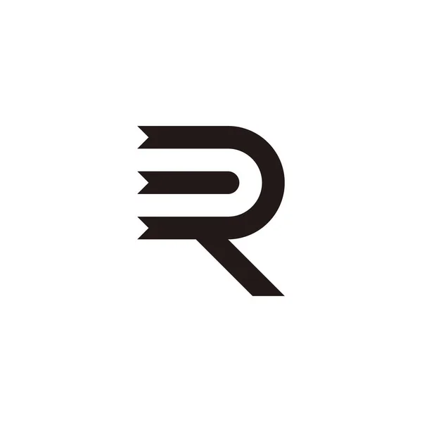 Letter Ribbons Geometric Symbol Simple Logo Vector — Stock Vector