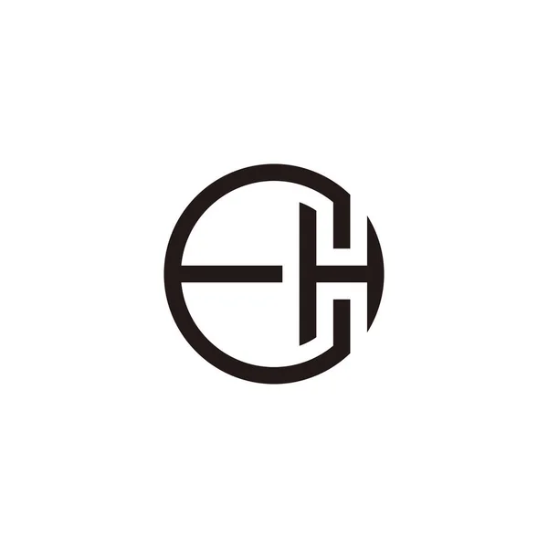 Carta Círculo Símbolo Geométrico Quadrado Vetor Logotipo Simples — Vetor de Stock