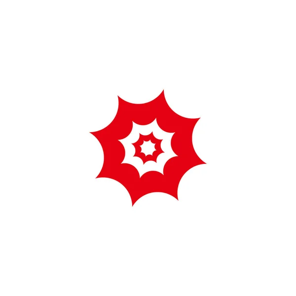 Вибух Геометричний Символ Простий Вектор Логотипу — стоковий вектор