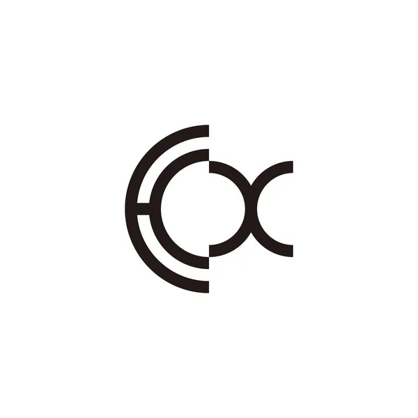 Bokstav Kurva Cirkel Geometrisk Symbol Enkel Logotyp Vektor — Stock vektor