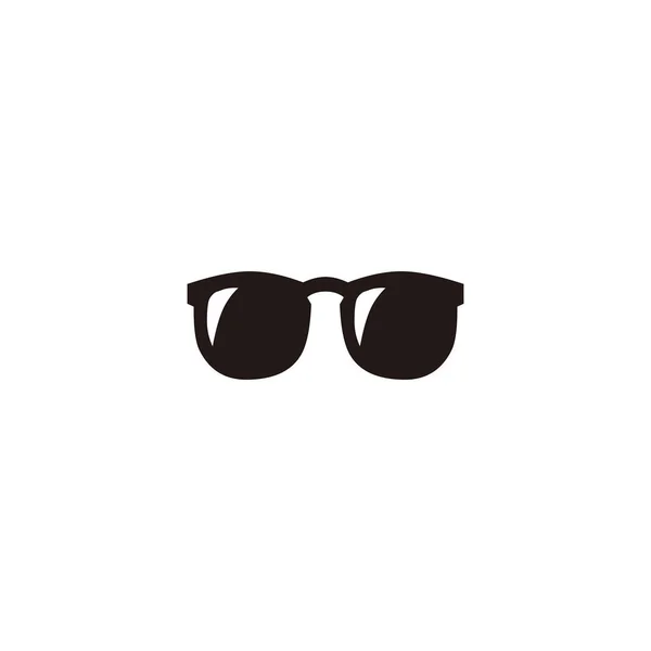 Gözlükler Havalı Sembol Basit Logo Vektörü — Stok Vektör