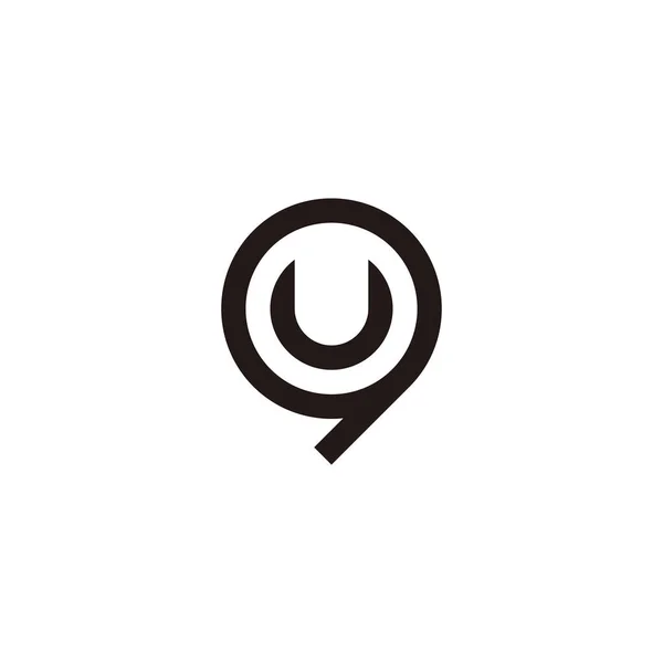 Letra Círculo Símbolo Geométrico Simple Logotipo Vector — Vector de stock