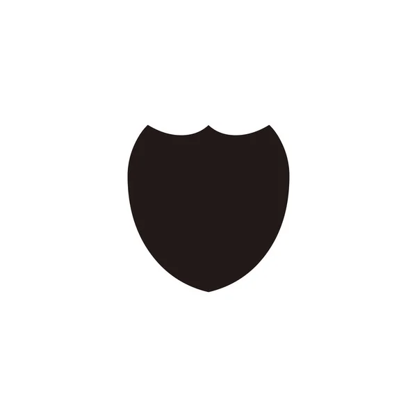 Bouclier Symbole Géométrique Sécurité Simple Vecteur Logo — Image vectorielle