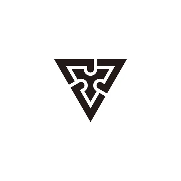 Letra Punteros Triángulo Símbolo Geométrico Simple Logo Vector — Vector de stock