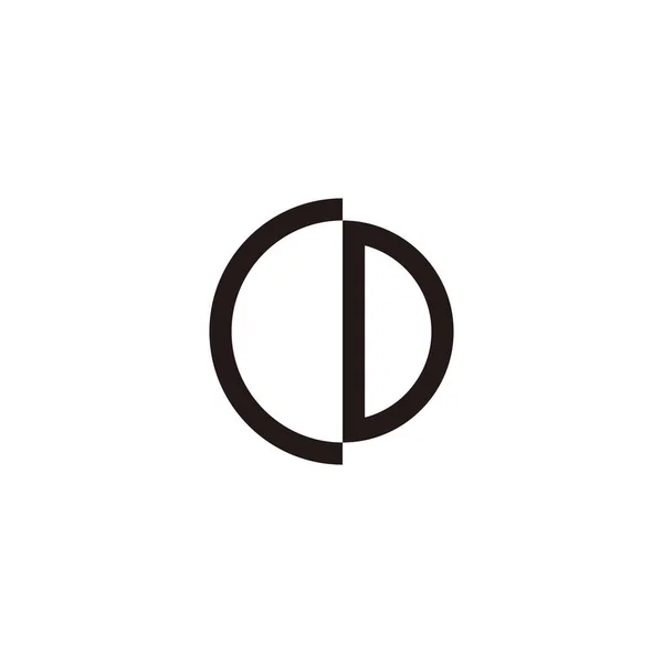 Brev Linje Cirkel Unik Geometrisk Symbol Enkel Logotyp Vektor — Stock vektor