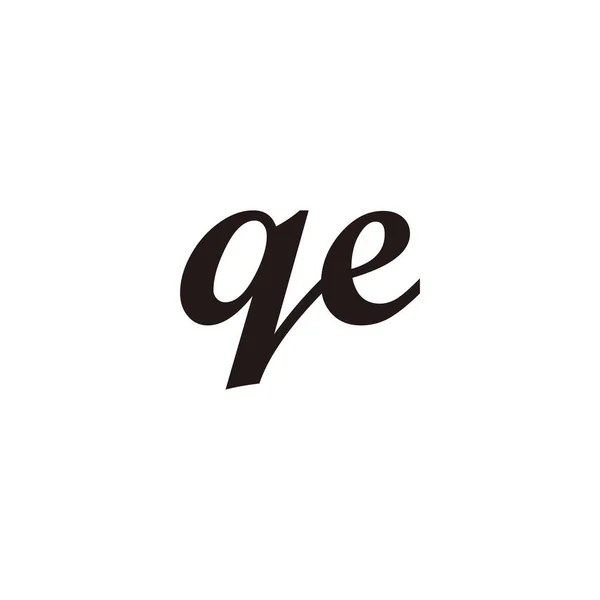 字母Qe连接几何符号简单标识向量 — 图库矢量图片