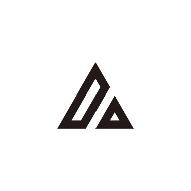 DD üçgeni geometrik sembolü basit logo vektörü