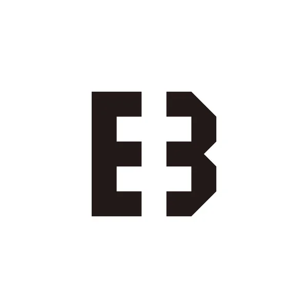Буква Буква Квадратный Геометрический Символ Простой Вектор Логотипа — стоковый вектор