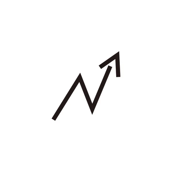 Harfi Yukarı Çizgi Geometrik Sembolü Basit Logo Vektörü — Stok Vektör
