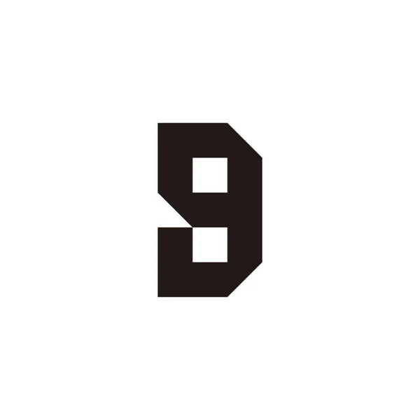 Carta Forma Quadrado Símbolo Geométrico Vetor Logotipo Simples — Vetor de Stock
