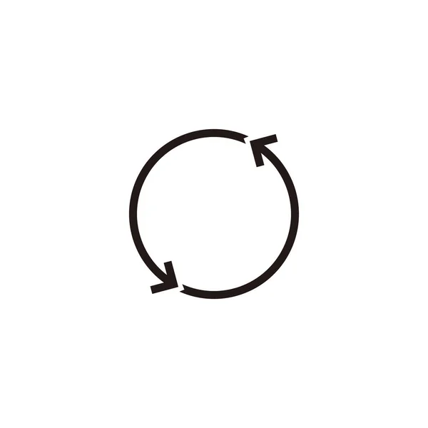 Twee Lijnen Afgerond Geometrisch Symbool Eenvoudige Logo Vector — Stockvector