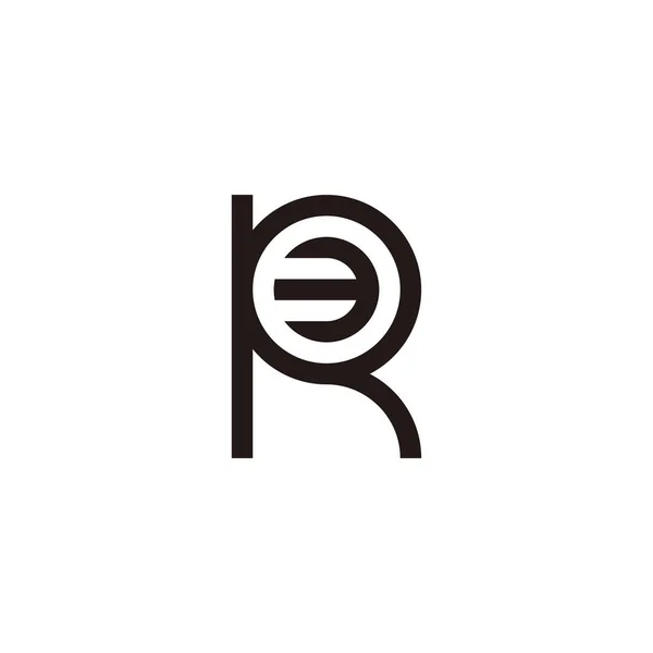Номер Букві Коло Геометричний Символ Простий Вектор Логотипу — стоковий вектор