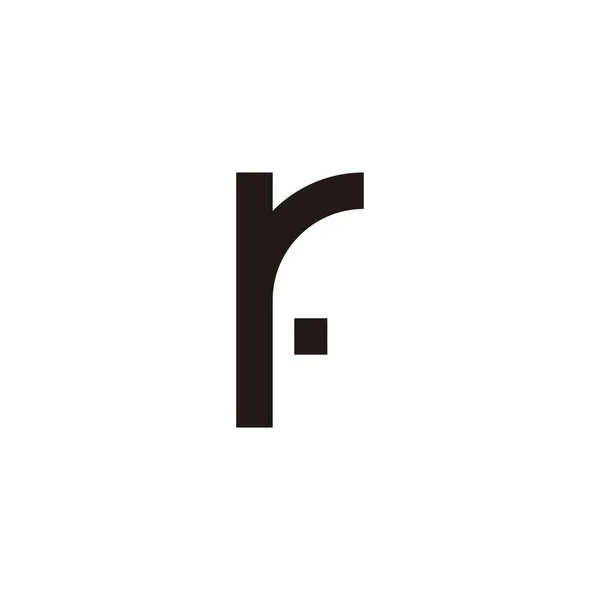 Letter Och Dot Geometrisk Symbol Enkel Logotyp Vektor — Stock vektor