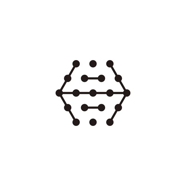 Litera Sześciokąt Molekuły Symbol Geometryczny Prosty Wektor Logo — Wektor stockowy