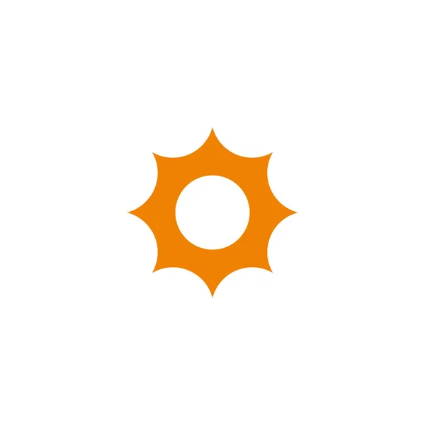 Сонце Печиво Геометричний Символ Простий Вектор Логотипу — стоковий вектор