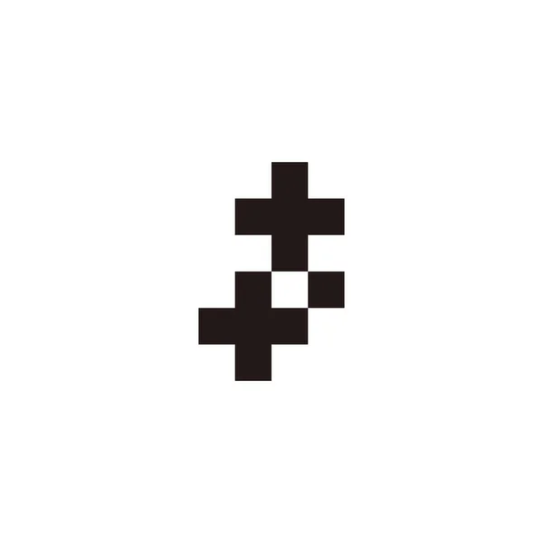 Letter Vierkanten Uniek Geometrisch Symbool Eenvoudige Logo Vector — Stockvector