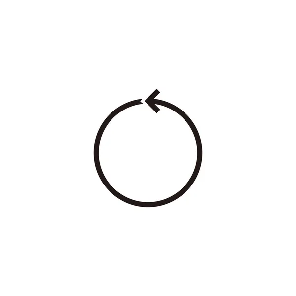 Літера Стрілкою Лінії Округлий Геометричний Символ Простий Вектор Логотипу — стоковий вектор