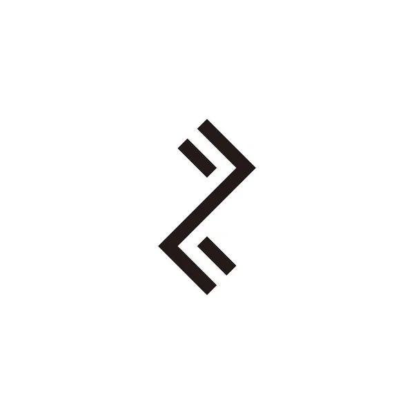Линии Буквы Полосы Геометрический Символ Простой Вектор Логотипа — стоковый вектор