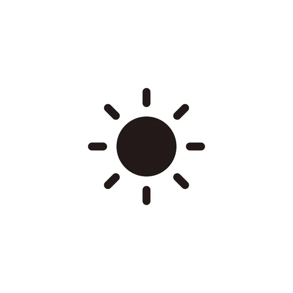 Słońce Kapsułki Symbol Geometryczny Prosty Wektor Logo — Wektor stockowy