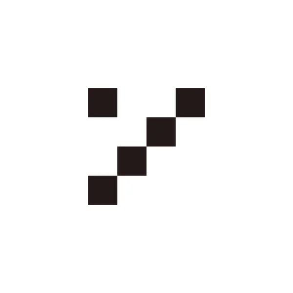 Nummer Trappen Vierkanten Geometrisch Symbool Eenvoudige Logo Vector — Stockvector