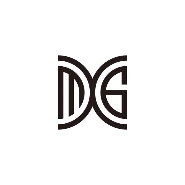 Літера Число Крива Геометричний Символ Простий Вектор Логотипу — стоковий вектор