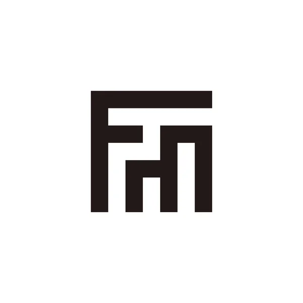 Буква Квадрат Геометрический Символ Здания Простой Вектор Логотипа — стоковый вектор