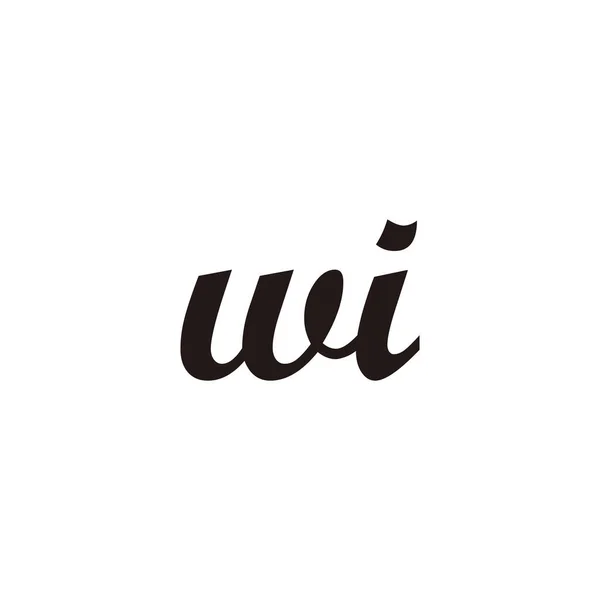 文字のWiは 幾何学的なシンプルなロゴベクトル — ストックベクタ