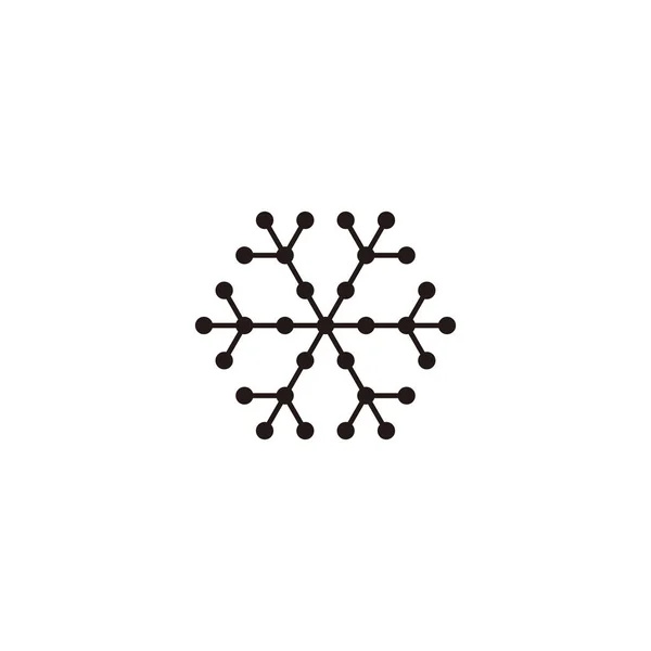 Flocon Neige Élément Géométrique Symbole Simple Logo Vecteur — Image vectorielle
