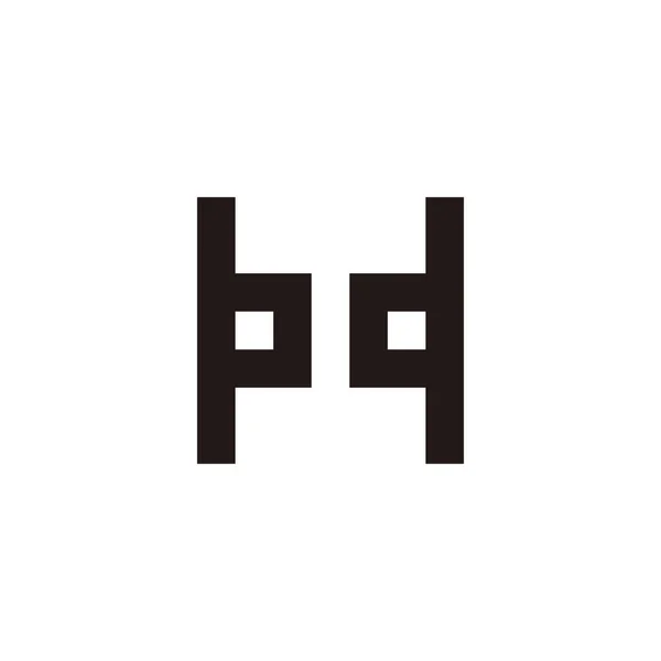 Litera Okulary Kwadratowy Symbol Geometryczny Prosty Wektor Logo — Wektor stockowy