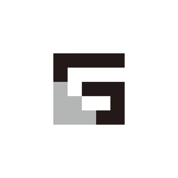 Lettera Scale Simbolo Geometrico Quadrato Semplice Vettore Logo — Vettoriale Stock
