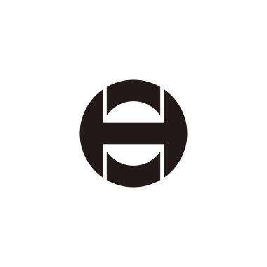 Harf HO OH H O çember, kombinasyon geometrik sembol basit logo vektörü