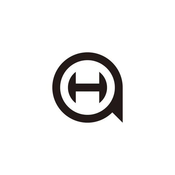Mesajdaki Harfi Daire Geometrik Sembol Basit Logo Vektörü — Stok Vektör
