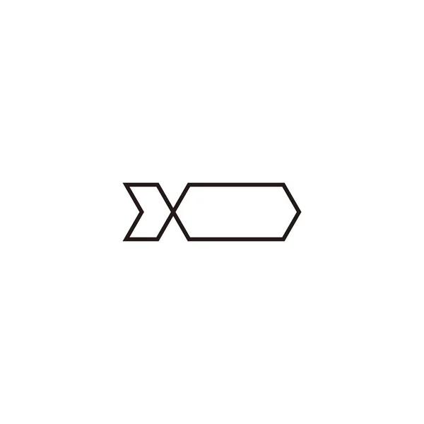 Πυραύλων Γραμμή Γεωμετρικό Σύμβολο Απλό Διάνυσμα Λογότυπο — Διανυσματικό Αρχείο