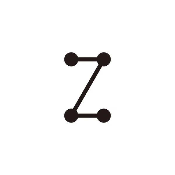 Buchstabe Molekül Geometrisches Symbol Einfaches Logo Vektor — Stockvektor