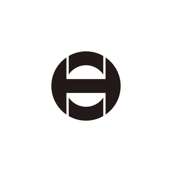 Huruf Lingkaran Kombinasi Simbol Geometris Vektor Logo Sederhana - Stok Vektor