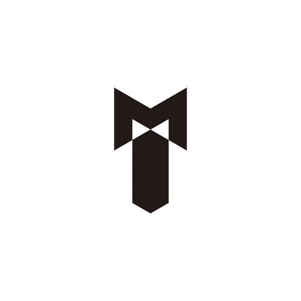 Літера Стрічка Шестикутник Геометричний Символ Простий Вектор Логотипу — стоковий вектор