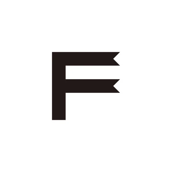 Ruban Lettre Symbole Géométrique Carré Simple Vecteur Logo — Image vectorielle