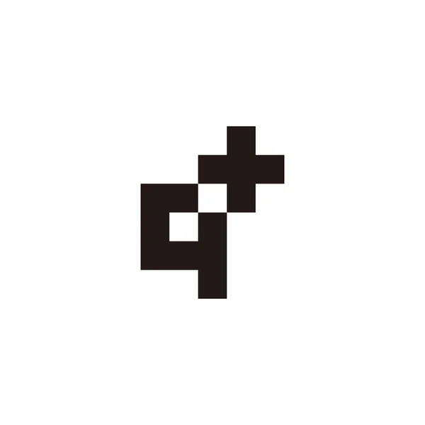 Písmeno Čtvercové Obrys Geometrický Symbol Jednoduchý Vektor Loga — Stockový vektor